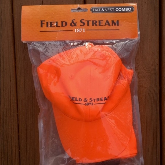 Field & Stream High Visibility Safety Orange Hunting Hunter Cap Vest Hat Combo - Picture 2 of 5